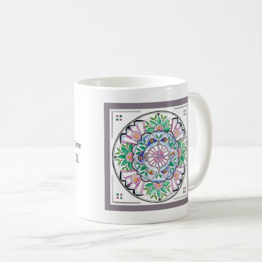 Mandala Floribunda Tasse (VorderseiteRechts)