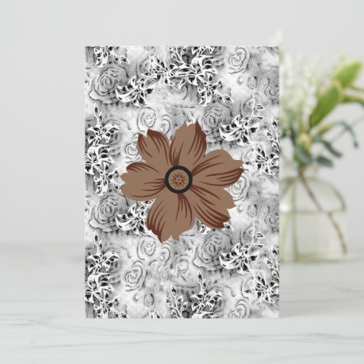 Mandala Flower Art | Earthy Floral Design Einladung (Stehend Vorderseite)