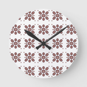 Mandala Flower Pattern Runde Wanduhr