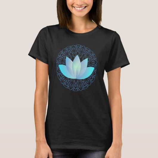 Mandala Flower Yoga Spiritual Geometry Graphic T-Shirt (Vorderseite)