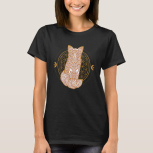 Mandala Fox Sacred Geometric Muster T-Shirt