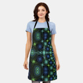 Mandala Fraktal Art Psychedelic Lights Schürze (Getragen)
