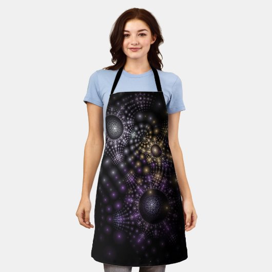 Mandala Fraktal Art Psychedelic Universe Spheres Schürze (Getragen)