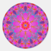 Mandala-Fraktal-Aufkleber Runder Aufkleber (Vorderseite)