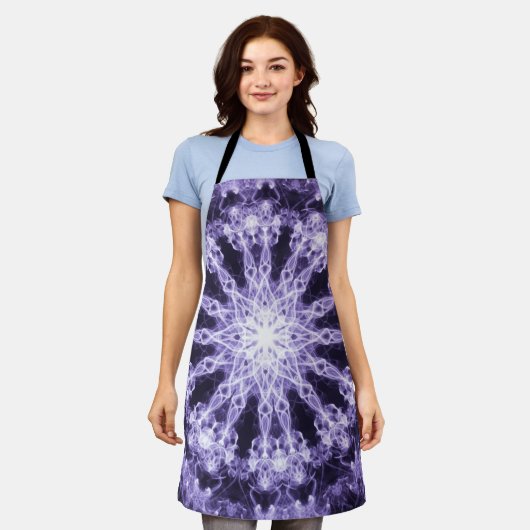 Mandala Fraktal Psychedelic Retro Trippy Hippie Schürze (Getragen)