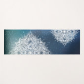 Mandala funkelndes Universum blau grün Yogamatte (Vorderseite (Horizontal))