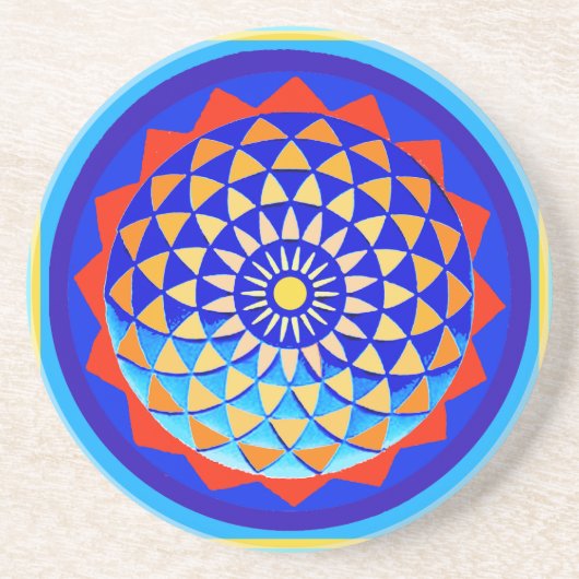 Mandala für Frieden und Liebe Untersetzer (Vorne)