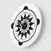 Mandala Futuristic Geometric Crop Circle Große Wanduhr (Winkel)