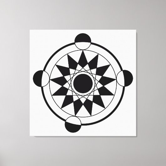 Mandala Futuristic Geometric Crop Circle Leinwanddruck (Vorderseite)