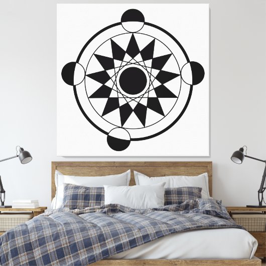 Mandala Futuristic Geometric Crop Circle Leinwanddruck (Insitu (Schlafzimmer))