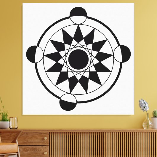 Mandala Futuristic Geometric Crop Circle Leinwanddruck (Insitu (Wohnzimmer))