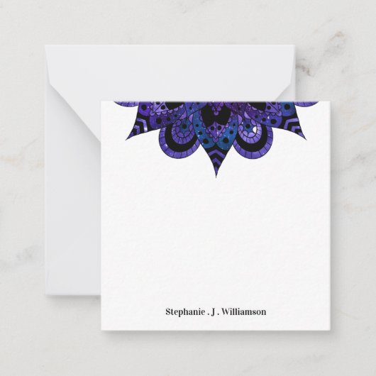 Mandala Galaxy Name Notes Mitteilungskarte (Vorderseite)
