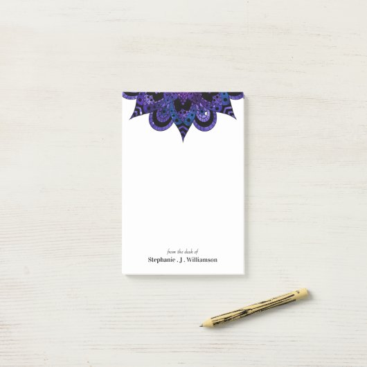 Mandala Galaxy Name Post-It-Notes Post-it Klebezettel (Auf Schreibtisch)