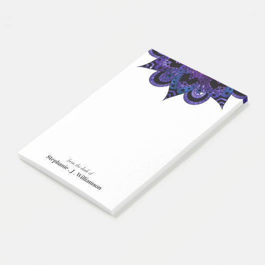 Mandala Galaxy Name Post-It-Notes Post-it Klebezettel (angewinkelt)