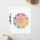 mandala Gamut Stuffed Mitteilungskarte (Vorderseite/Rückseite Beispiel)