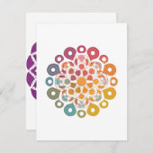 mandala Gamut Stuffed Mitteilungskarte (Vorne/Hinten)