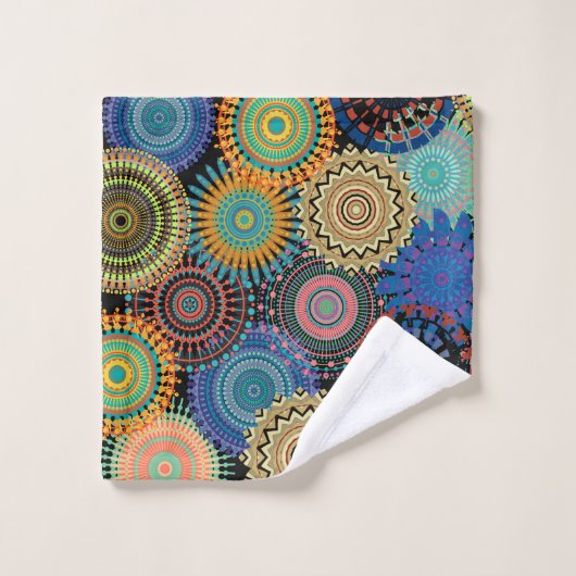 Mandala ganz über Bad Tuch-Set Badhandtuch Set (Waschlappen)