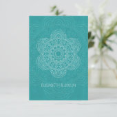 Mandala Garden Chic Wedding RSVP Cards (Stehend Vorderseite)