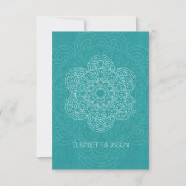Mandala Garden Chic Wedding RSVP Cards Karte