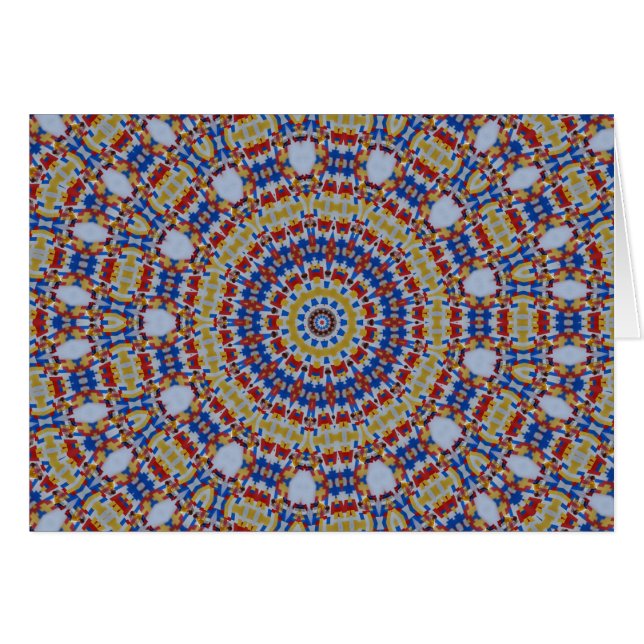 Mandala gelb blau (Vorderseite (Horizontal))