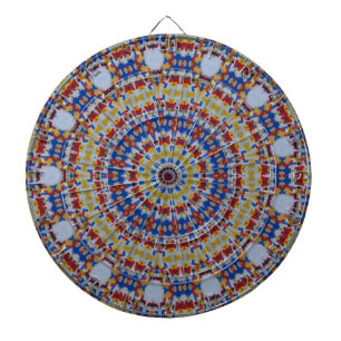 Mandala gelb blau dartscheibe