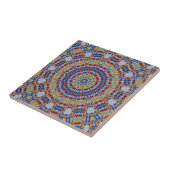 Mandala gelb blau fliese (Seite)