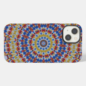 Mandala gelb blau iPhone hülle (Rückseite (Horizontal))