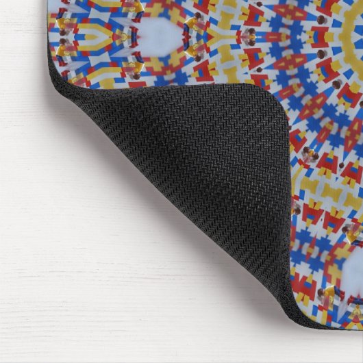 Mandala gelb blau mousepad (Ecke)