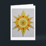 Mandala gelb feiertagskarte<br><div class="desc">Gelbes Mandala für Energie,  Willenskraft und Mut</div>