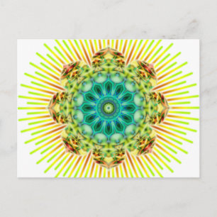 Mandala gelb grün   Erstellen Sie Ihren eigenen Hi Postkarte