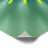 Mandala gelb grün | Grüne Blume Poster (Ecke)