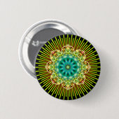 Mandala gelb grün | schwarz button (Vorne & Hinten)
