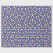 Mandala Gelb und Lila Geschenkpapier (Flach)
