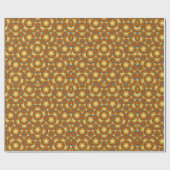 Mandala Gelb und Orange Geschenkpapier (Flach)