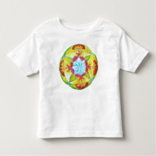 Mandala, gelbe, runde Hand bemalt Mandala Kleinkind T-shirt