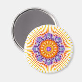 Mandala-Gelbviolett Magnet (Vorderseite/Rückseite)
