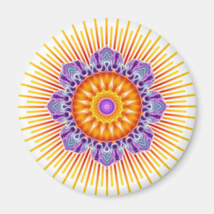 Mandala-Gelbviolett Magnet
