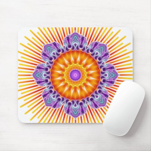 Mandala-Gelbviolett Mousepad (Mit Mouse)