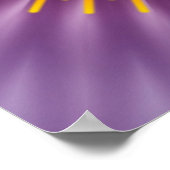 Mandala-Gelbviolett | violette Blume Poster (Ecke)