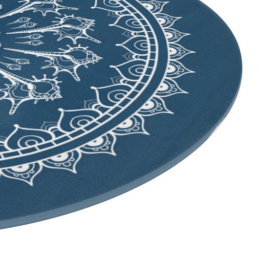 Mandala gemacht von den Seashells Schneidebrett (Ecke)