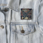 Mandala (gemaltes Pergament) Button (Beispiel)
