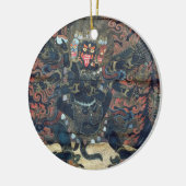 Mandala (gemaltes Pergament) Keramikornament (Links)