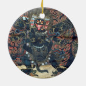 Mandala (gemaltes Pergament) Keramikornament (Hinten)