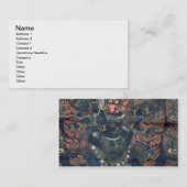 Mandala (gemaltes Pergament) Visitenkarte (Vorne/Hinten)