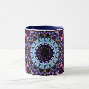 Mandala Geometric Circle Fraktal Retro Hippie Tass Tasse