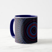 Mandala Geometric Circles Fraktal Retro Hippie Tas Tasse (Vorderseite Links)