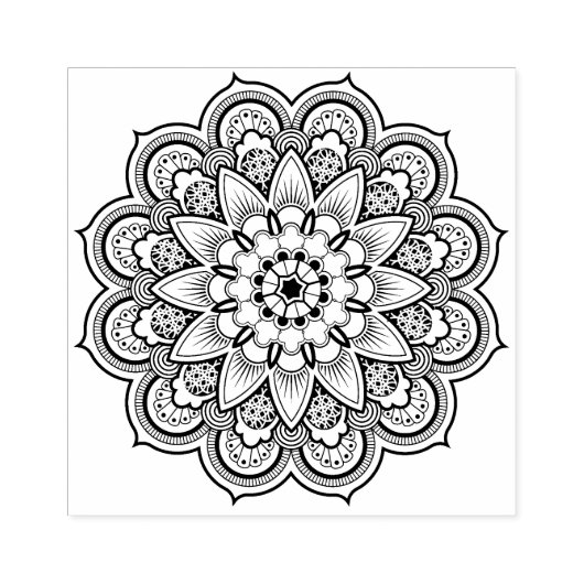 Mandala Geometric Design Gummistempel (Prägung)
