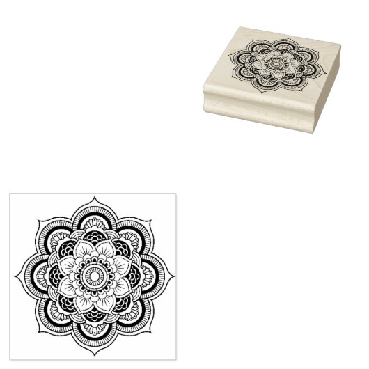 Mandala Geometric Design Gummistempel (Stempel)