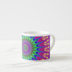 Mandala Geometric Psychedelic Retro Hippie Espressotasse