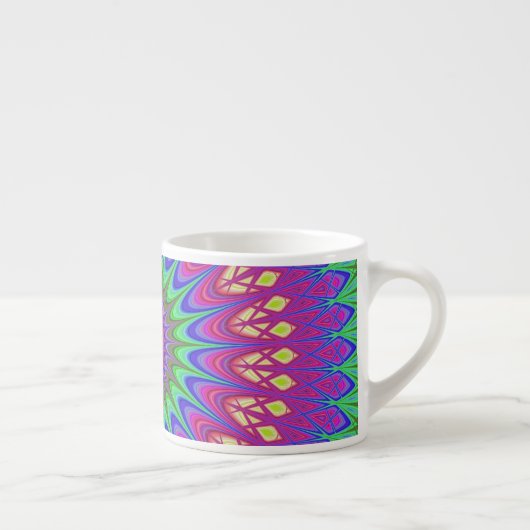 Mandala Geometric Psychedelic Retro Hippie Espressotasse (Rechts)